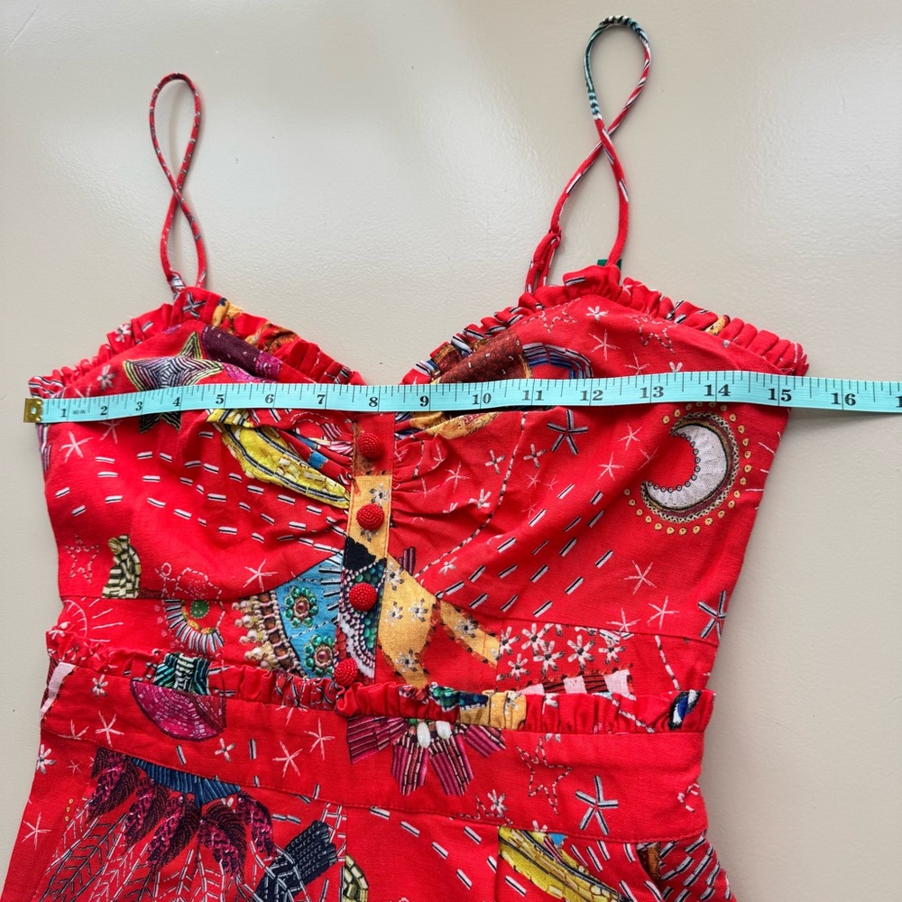 FARM Rio Red Spaghetti Strap Printed Jumpsuit - Picture 9 of 16